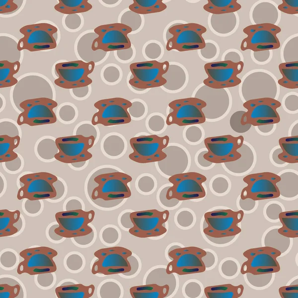 Bardak kahve veya çay arka plan seamless modeli üzerinde noktalı.