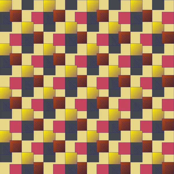 Abstrait Géométrique Coloré Motif Sans Couture — Image vectorielle