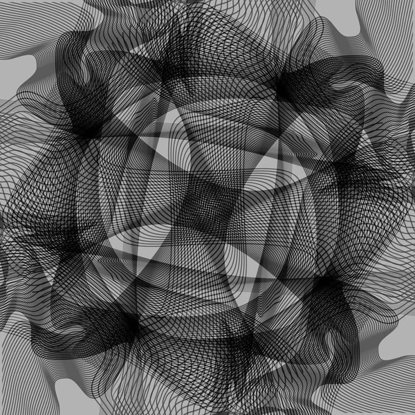 抽象的なテクスチャ背景のエンタングルメントの幾何学的なパターン — ストックベクタ