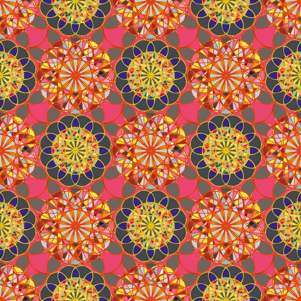 Abstrakte Bunte Kaleidoskopische Mosaik Mandala Hintergrund — Stockvektor