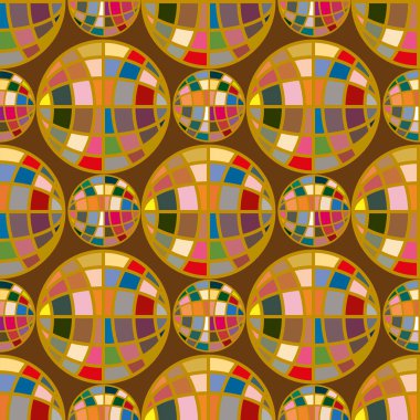 Renkli mozaik küre ile Seamless Modeli