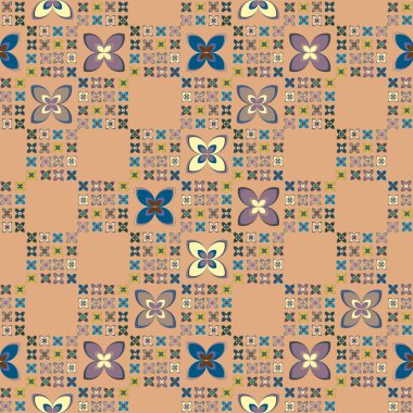  soyut çiçek geometrik Dikişsiz desen arka planı için