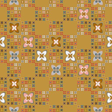  soyut çiçek geometrik Dikişsiz desen arka planı için