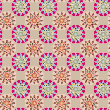  soyut çiçek geometrik Dikişsiz desen arka planı için