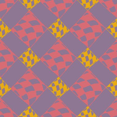 Soyut renkli geometrik Dikişsiz kareli desen arka planı için.