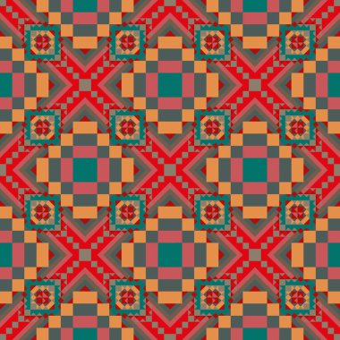 Geometrik etnik desen sorunsuz tasarım arka plan veya duvar kağıdı için