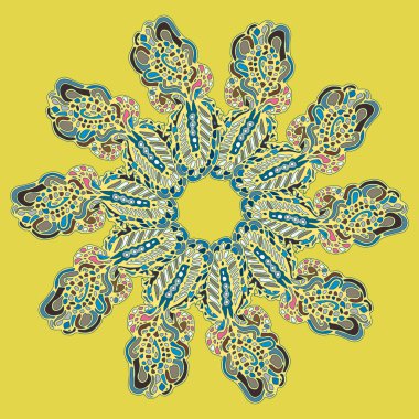 Stil zentangle yeni simetrik mandala doodle ile sanat esin kaynağı oldu. Duvar kağıdı, desen dolgularını, web sayfaları, yüzey dokuları için dekoratif nesne-ebilmek var olmak kullanılmış.