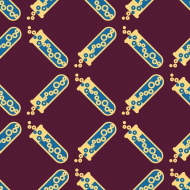 Kimya test tüpleri parlak arka plan üzerinde. Seamless modeli.