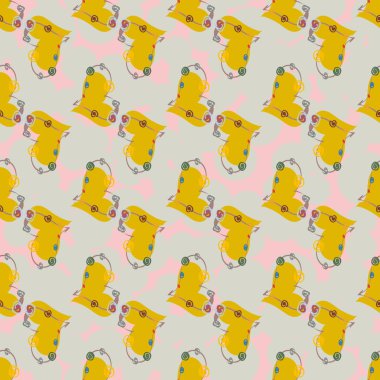 Soyut kalp doodle arka plan için seamless modeli. 