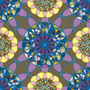  soyut çiçek geometrik Dikişsiz desen arka planı için