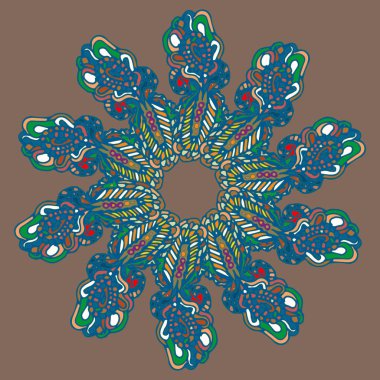 Stil zentangle yeni simetrik mandala doodle ile sanat esin kaynağı oldu. Duvar kağıdı, desen dolgularını, web sayfaları, yüzey dokuları için dekoratif nesne-ebilmek var olmak kullanılmış.