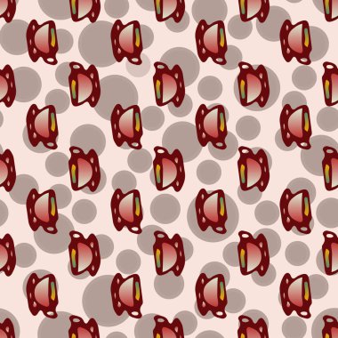 Bardak kahve veya çay arka plan seamless modeli üzerinde noktalı.