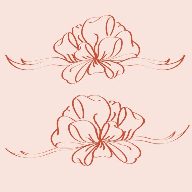 Yay ve şerit vektör karikatür çizimi