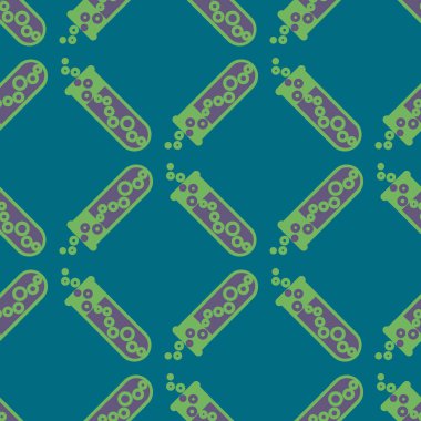 Kimya test tüpleri parlak arka plan üzerinde. Seamless modeli.