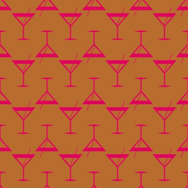 Tropik kokteyller desen, renkli kesintisiz vektör çizim