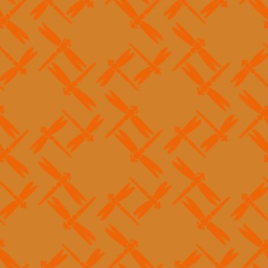 Dekoratif renkli seamless modeli ile şirin yusufçuk