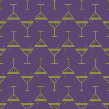 Tropik kokteyller desen, renkli kesintisiz vektör çizim