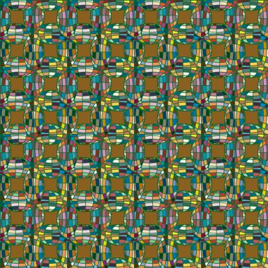 Soyut kaleydoskop desen renkli mozaik küre ile