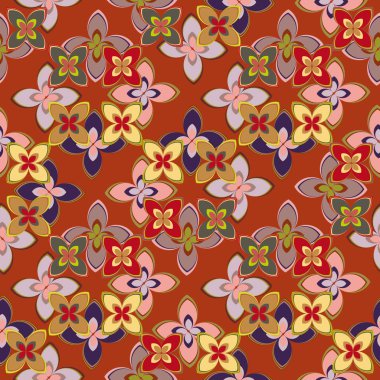  soyut çiçek geometrik Dikişsiz desen arka planı için