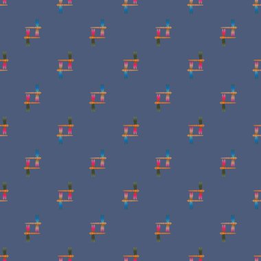 Dekoratif renkli seamless modeli ile şirin yusufçuk