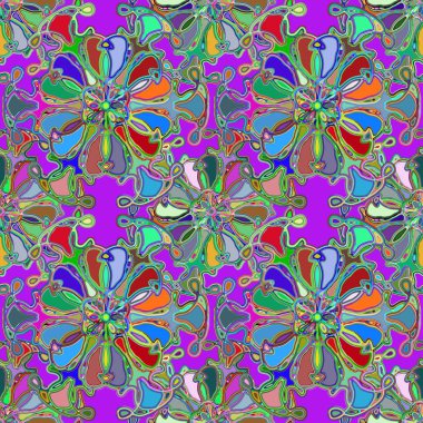 Soyut kaleydoskop renkli Dikişsiz desen arka planı için. 