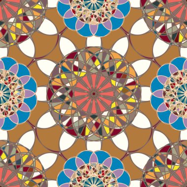  soyut çiçek geometrik Dikişsiz desen arka planı için