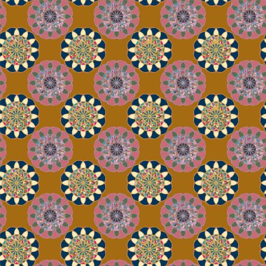  soyut çiçek geometrik Dikişsiz desen arka planı için