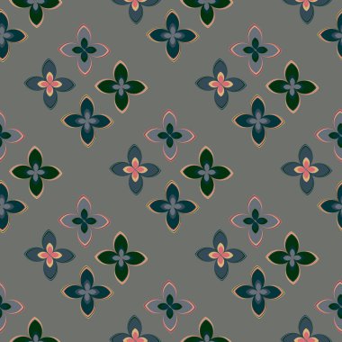  soyut çiçek geometrik Dikişsiz desen arka planı için