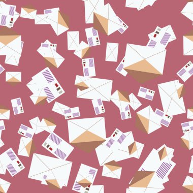 Zarflar seamless modeli, vektör çizim 