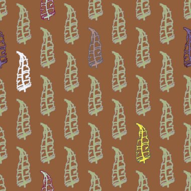 Memphis tarzı zemin ağaç yaprakları 