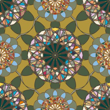  soyut çiçek geometrik Dikişsiz desen arka planı için