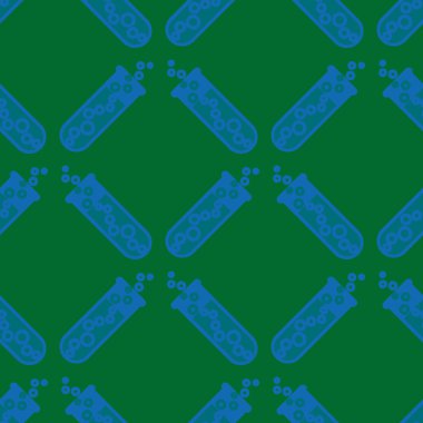 Kimya test tüpleri parlak arka plan üzerinde. Seamless modeli.