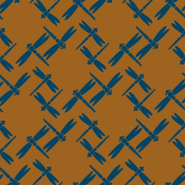 Dekoratif renkli seamless modeli ile şirin yusufçuk