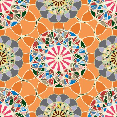  soyut çiçek geometrik Dikişsiz desen arka planı için