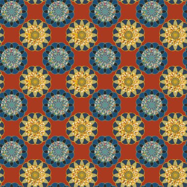  soyut çiçek geometrik Dikişsiz desen arka planı için