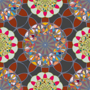  soyut çiçek geometrik Dikişsiz desen arka planı için