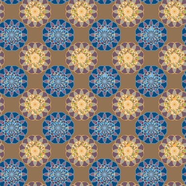  soyut çiçek geometrik Dikişsiz desen arka planı için