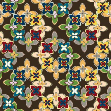  soyut çiçek geometrik Dikişsiz desen arka planı için