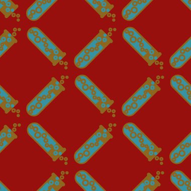 Kimya test tüpleri parlak arka plan üzerinde. Seamless modeli.