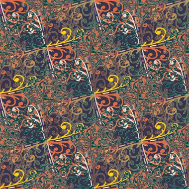 Soyut Dikişsiz renkli desen, vektör çizim