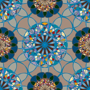  soyut çiçek geometrik Dikişsiz desen arka planı için