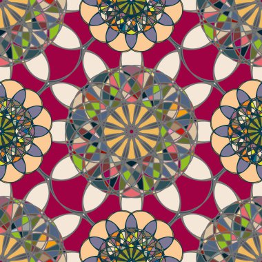  soyut çiçek geometrik Dikişsiz desen arka planı için