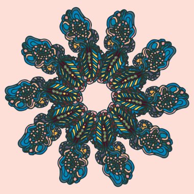 Stil zentangle yeni simetrik mandala doodle ile sanat esin kaynağı oldu. Duvar kağıdı, desen dolgularını, web sayfaları, yüzey dokuları için dekoratif nesne-ebilmek var olmak kullanılmış.