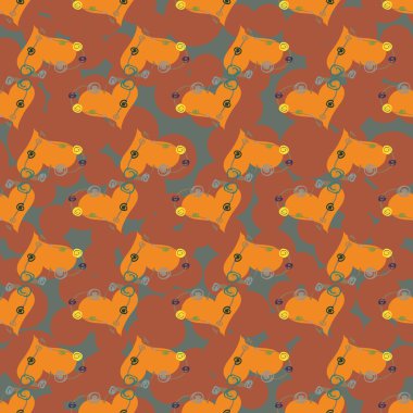 Soyut kalp doodle arka plan için seamless modeli. 