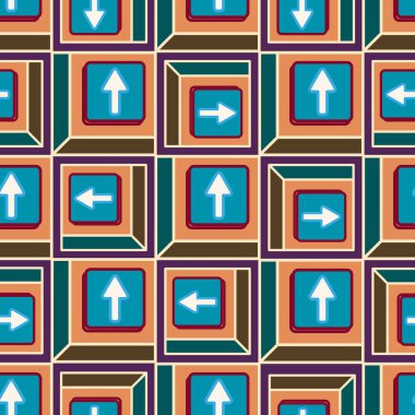 Kot düğmeleri Dikişsiz desen vektör çizim ile 