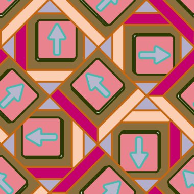 Kot düğmeleri Dikişsiz desen vektör çizim ile 