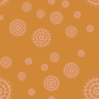 Basit renkli soyut mandala. Basit şekiller oluşan parlak dairesel süsleme. 