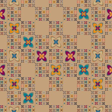  soyut çiçek geometrik Dikişsiz desen arka planı için