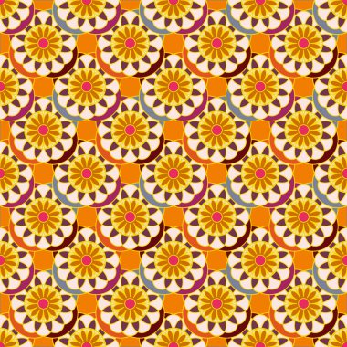  arka plan için çiçekli soyut geometrik seamless modeli