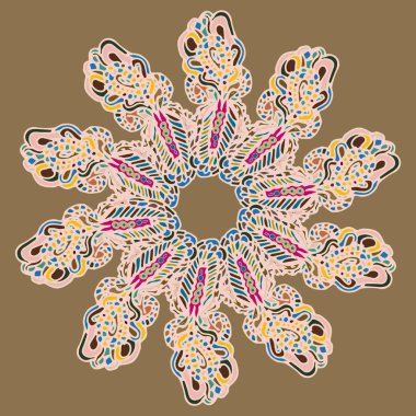 Stil zentangle yeni simetrik mandala doodle ile sanat esin kaynağı oldu. Duvar kağıdı, desen dolgularını, web sayfaları, yüzey dokuları için dekoratif nesne-ebilmek var olmak kullanılmış.